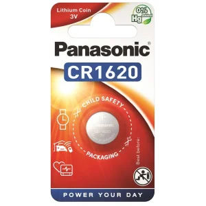 Батарейка Panasonic літієва CR1620 блістер, 1 шт., CR-1620EL/1B UA